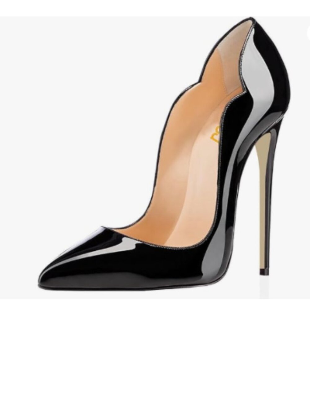 FSJ Black Pointed Toe High Heels Sexy Stiletto Pumps Office Lady Casual Shoes